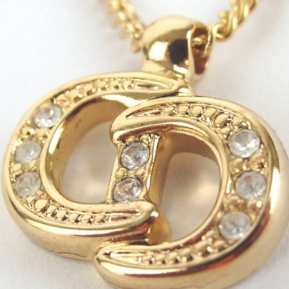 CHRISTIAN DIOR Gold CD Tie Chain - Picture 5 of 7